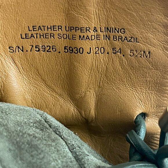 Tory Burch Lila Green Leather (Suede) Women's Bootie Size: 5.5 - Picture 11 of 16